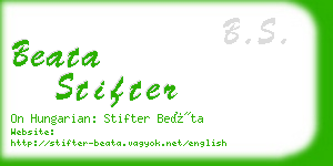 beata stifter business card